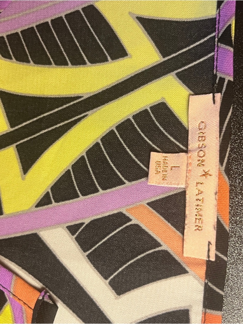 Gibson Multi-Color Abstract V-Neck Tunic - Picture 3 of 4